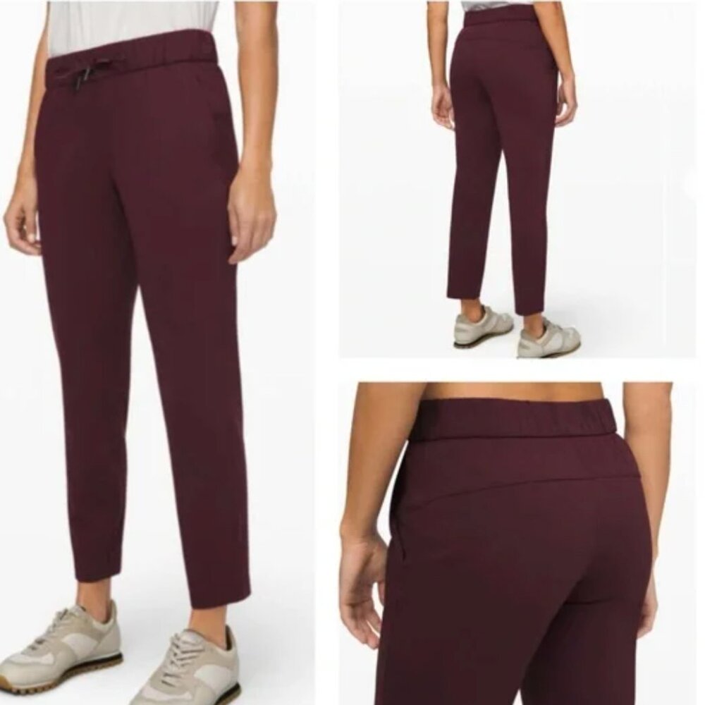 Lululemon On the Fly 7/8 pants Size 8 Luxtreme Cassis
